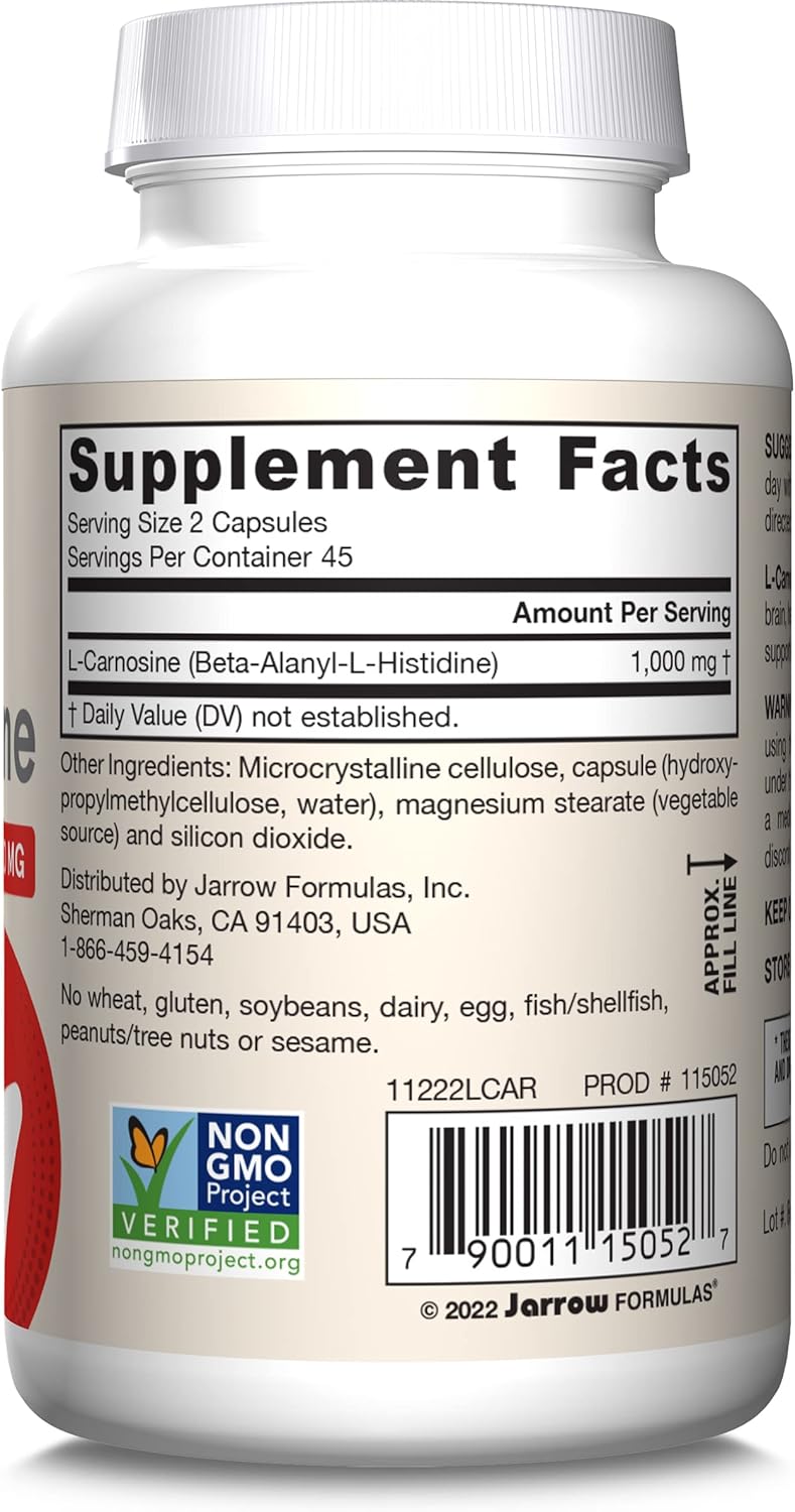 L-Carnosine 500 mg 90 Capsules