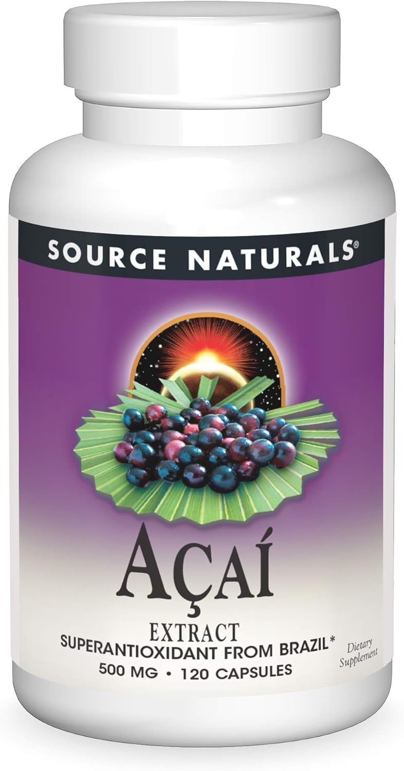 Acai Extract, 500 mg, 120 Capsules by Source Naturals