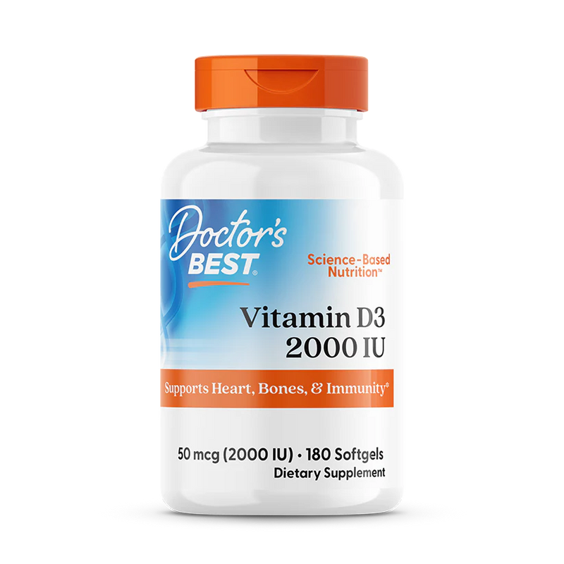 Vitamin D3 50 mcg (2000 IU) 180 Softgels