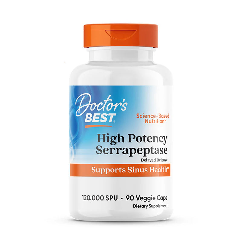 High Potency Serrapeptase 120,000 SPU 90 Veggie Caps
