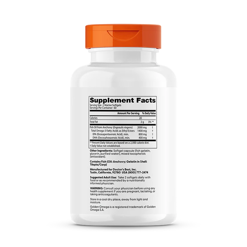 Purified & Clear Omega 3 Fish Oil, 2000 mg Per Serving, 120 Marine Softgels