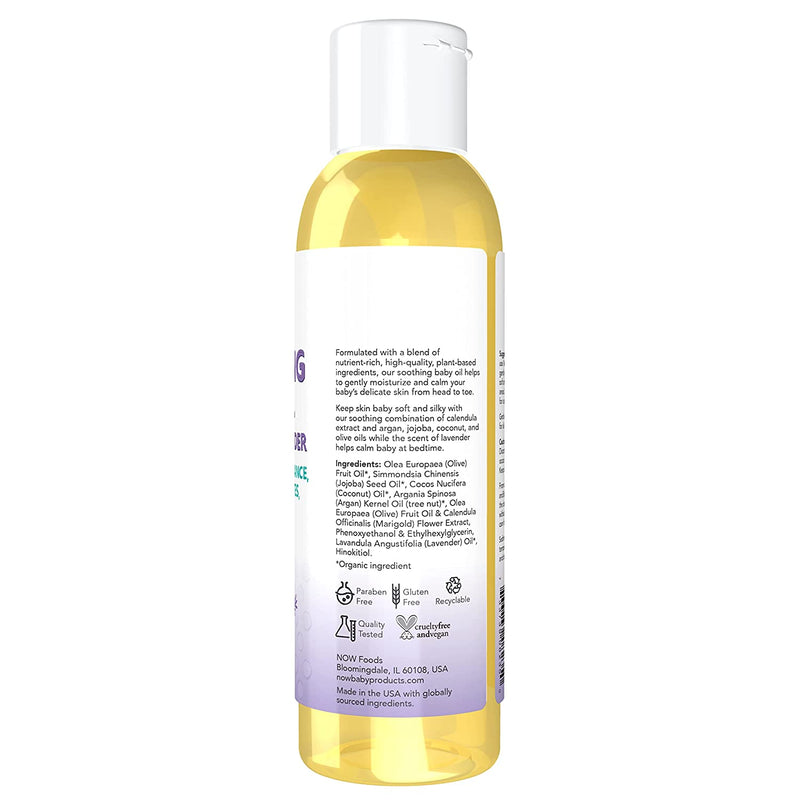 Soothing Baby Oil, Calming Lavender - 4 fl. oz (118 mL), by Now Baby