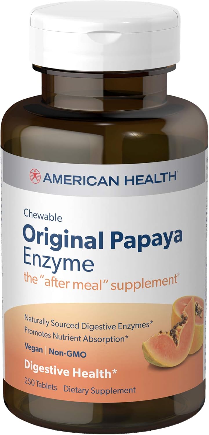 Original Papaya Enzyme 250 Chewable Tabs by American Health