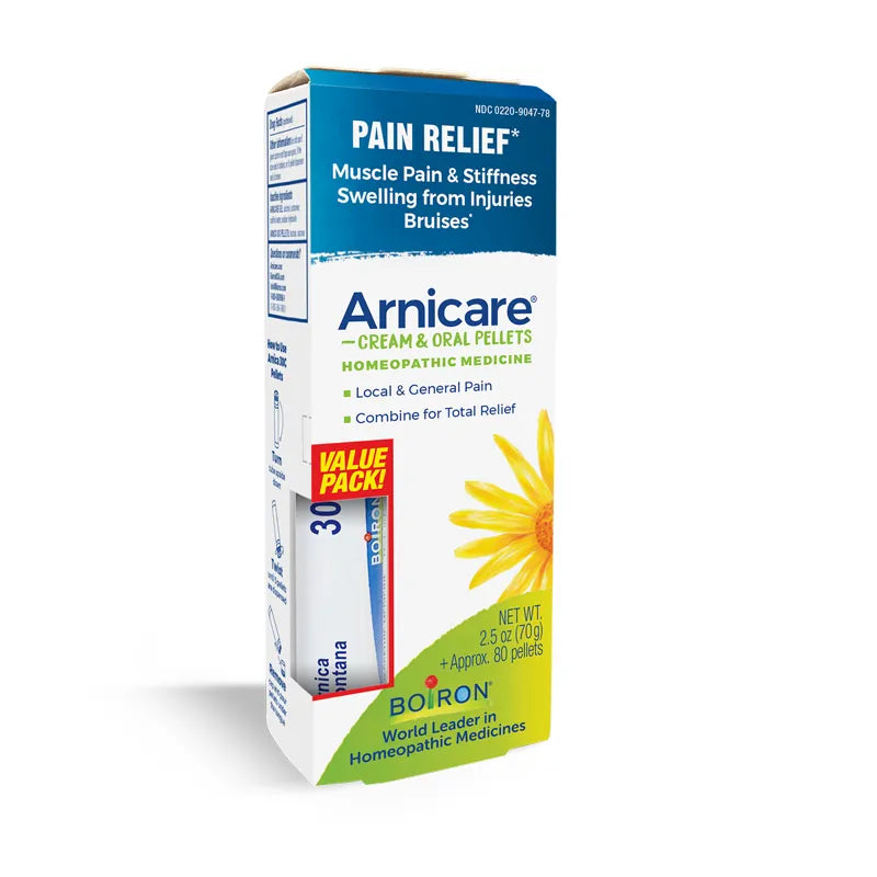 Arnicare Cream and Oral Pellets Value Pack 2.5 oz (70 g) and approx. 80 pellets by Boiron