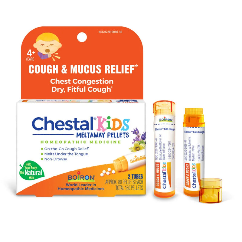 Chestal Kids Cough & Mucus Meltaway Pellets (total 160 Pellets) by Boiron
