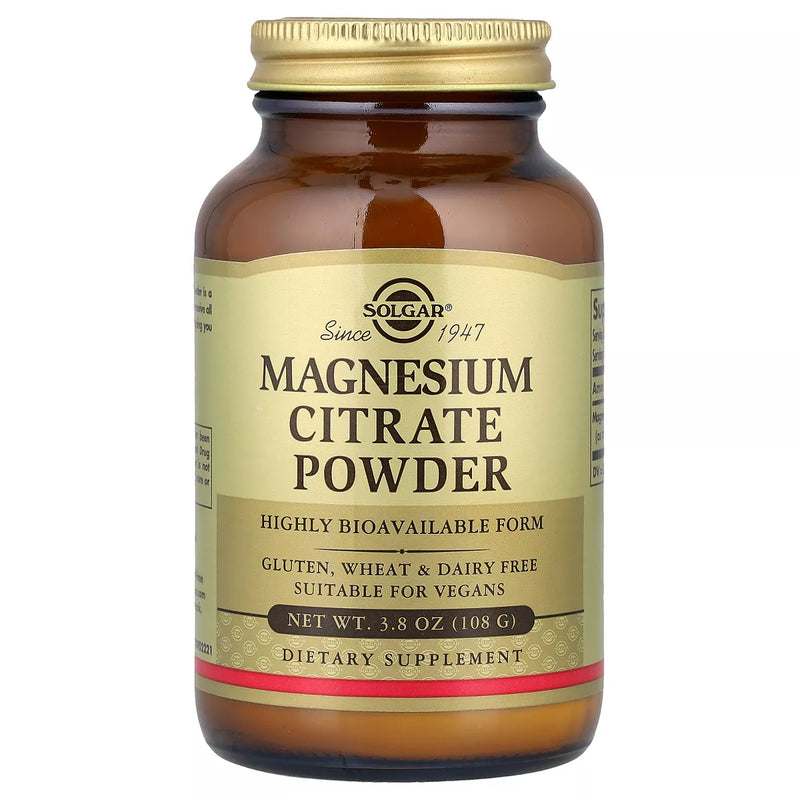 Magnesium Citrate Powder, 3.8 oz (108 g) by Solgar