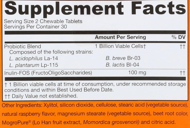 Yum-Yum Dophilus 60 Chewable Tablets