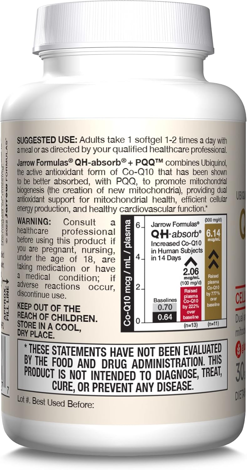 Ubiquinol QH-Absorb + PQQ 30 Softgels