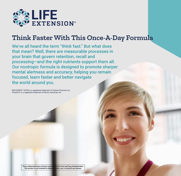 Quick Brain Nootropic, 30 Vegetarian Capsules, by Life Extension