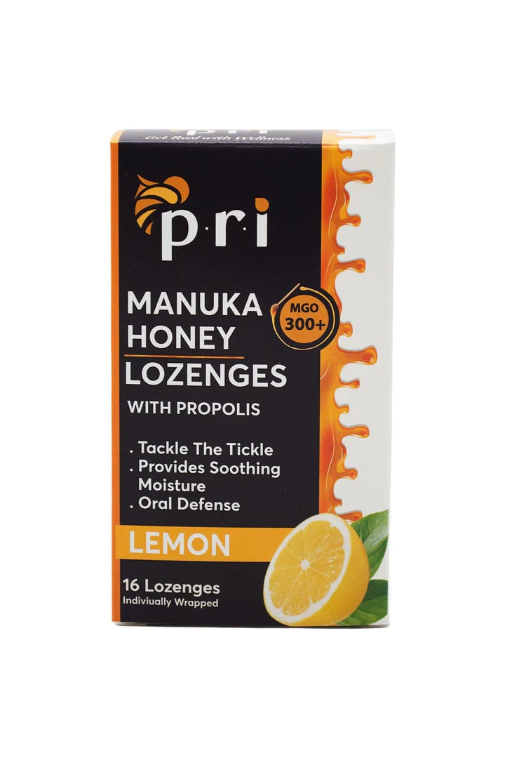Manuka Honey & Propolis Lemon & Honey, Lozenges 16ct, by P.R.I