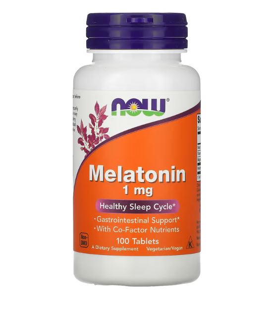 Melatonin, 1 mg, 100 Tablets by NOW
