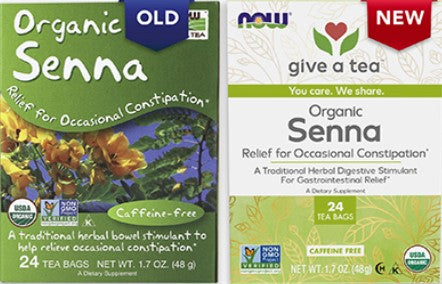 Senna Tea 24 Tea Bags (2) packs by NOW