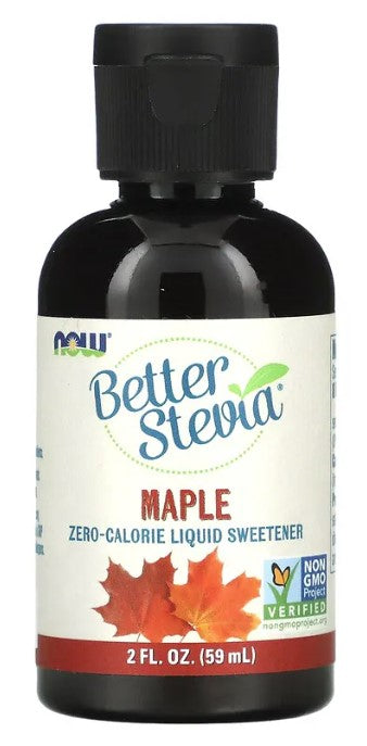 Better Stevia, Zero-Calorie Liquid Sweetener, Maple, 2 fl oz (59 ml), by NOW Foods