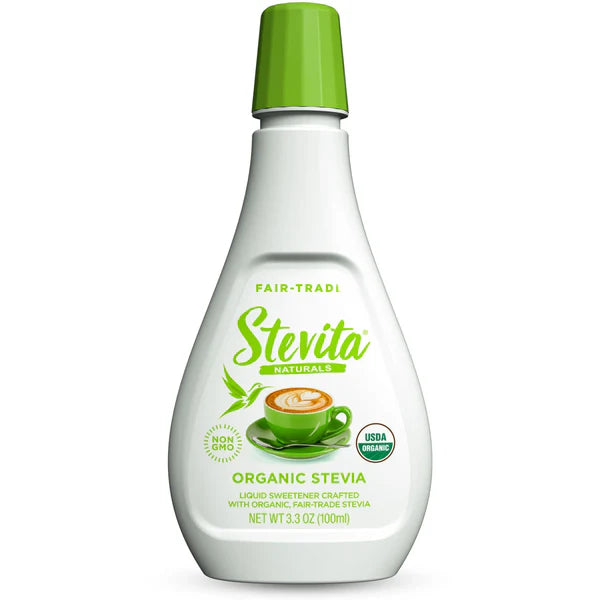 Organic Stevia Liquid Drops 3.3 oz (100 mL) by Stevita Naturals