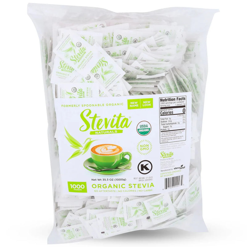 Organic Stevia Original Blend Packets 1,000 Packets 35.3 oz (1000 g) by Stevita Naturals