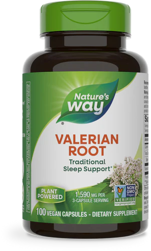 Valerian Root 1,590 mg 100 Vegan Capsules by Nature&