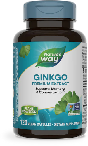 Ginkgo Standardized 120 Veg Capsules by Nature&
