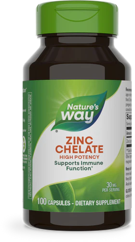 Zinc Chelate 30 mg 100 Capsules