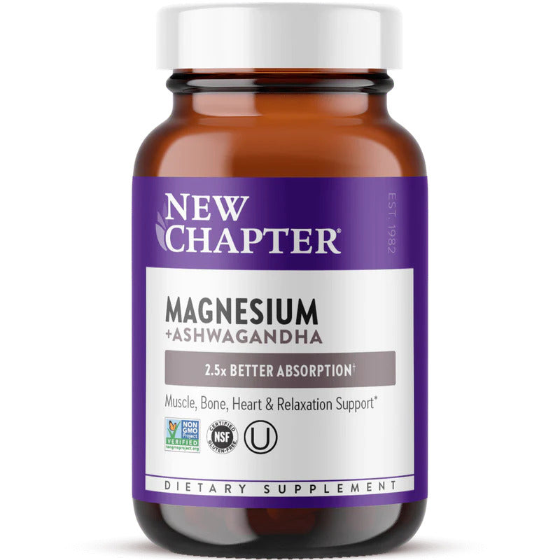 Magnesium + Ashwaganda 30 tablets by New Chapter