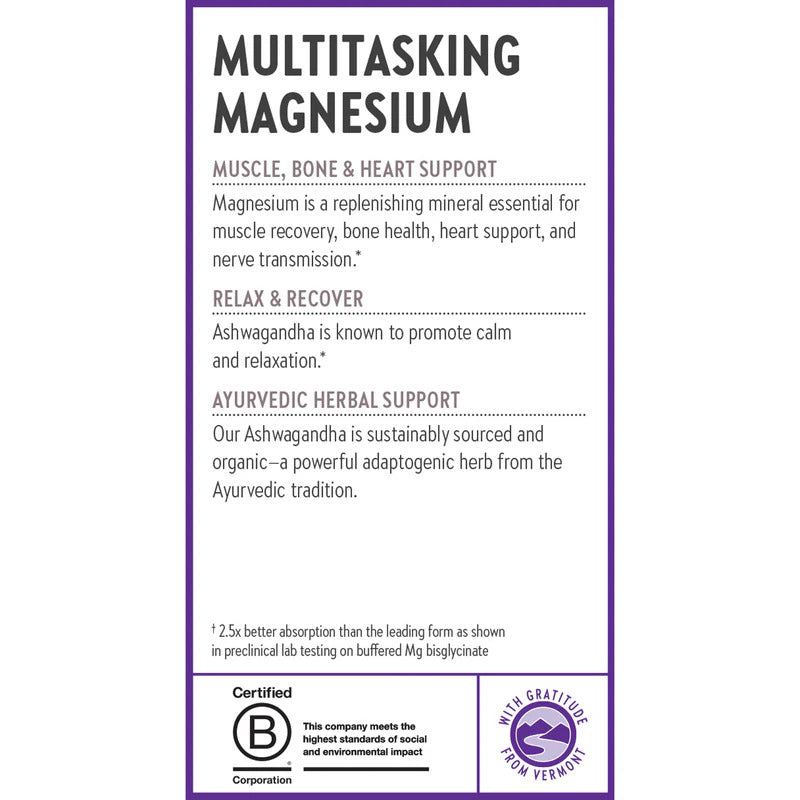 Magnesium + Ashwaganda 30 tablets by New Chapter