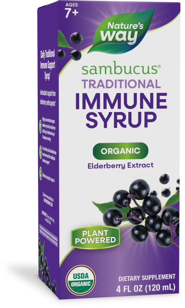 Organic Elderberry Sambucus Syrup 120 ml (4 fl oz)