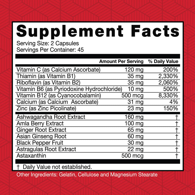 Adrenal Support 90 Capsules, by Health Plus