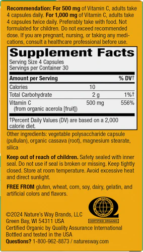 Alive! Vitamin C 120 Vegetarian Capsules