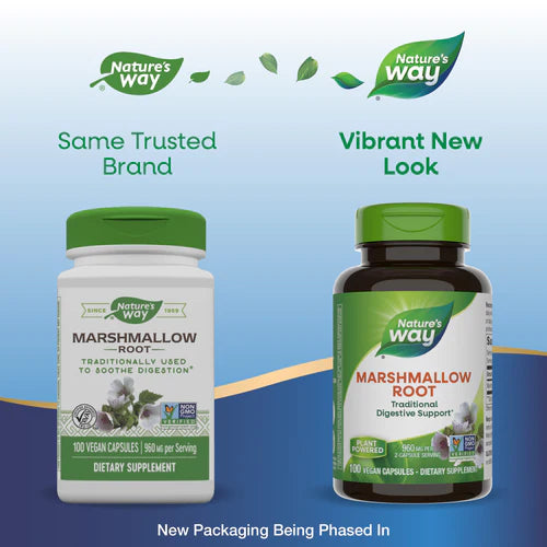 Marshmallow Root 480 mg 100 Veg Capsules by Nature&