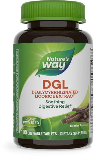 DGL Deglycyrrhizinated Licorice Flavored 100 Chewable Tablets