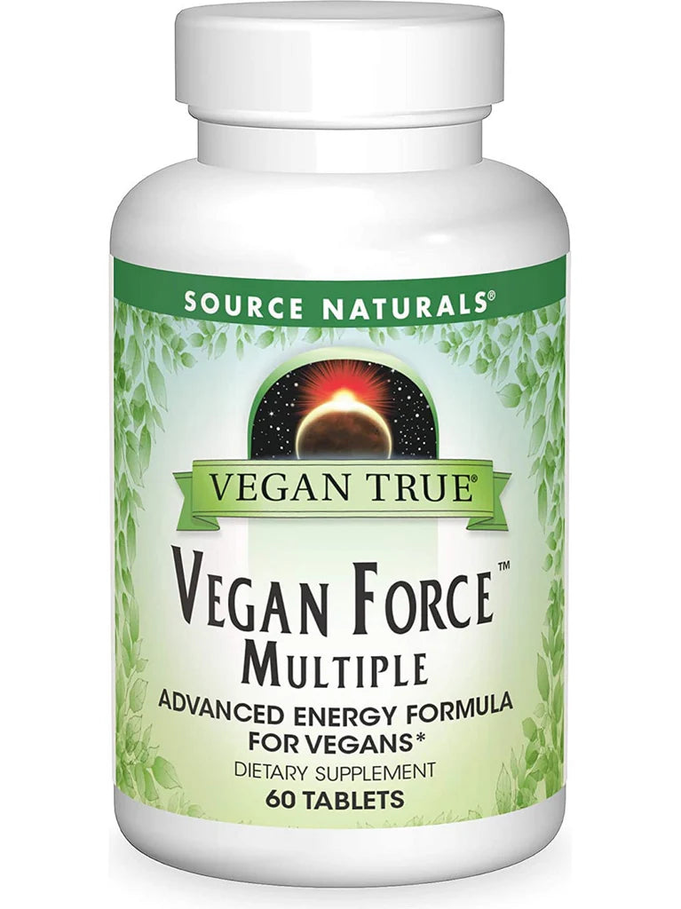 Vegan True® Vegan Force™ Multiple, 60 Tablets by Source Naturals