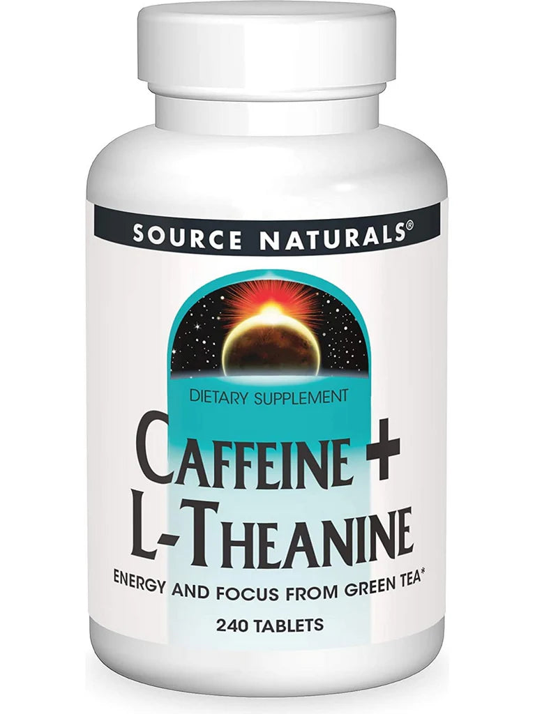 Caffeine + L-Theanine 240 Tablets by Source Naturals