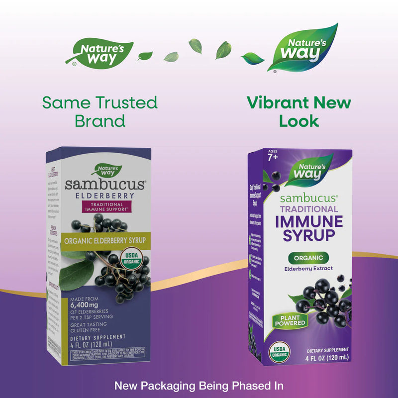 Organic Elderberry Sambucus Syrup 120 ml (4 fl oz)