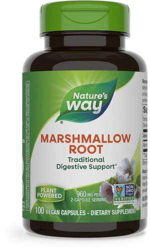 Marshmallow Root 480 mg 100 Veg Capsules by Nature&