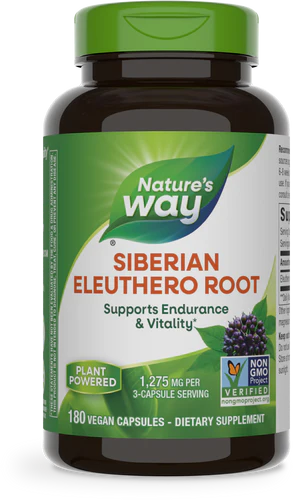 Siberian Eleuthero, Root, 425 mg, 180 Vegan Capsules by Nature&