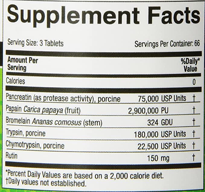 Medizym Systemic Enzyme Formula 200 Enteric - Coated Tablets