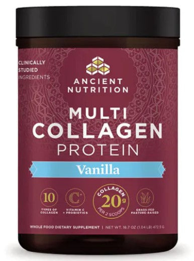 Multi Collagen Protein, Vanilla, 16.7 oz (1.04 lb), by Ancient Nutrition