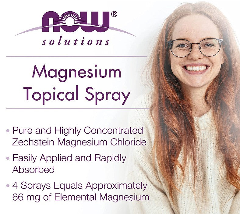 Magnesium Topical Spray, 8 fl oz (237 ml) by NOW- 2 PACK